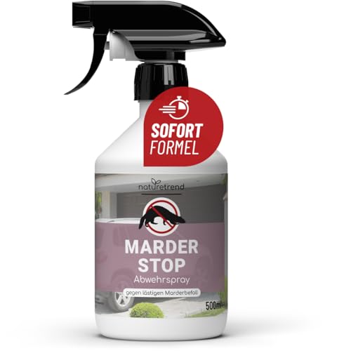 naturetrend Marder Stop 500ml - Marderspray Autoschutz I Anti Marder Spray als Alternative zur Marderfalle I Autopflege, Marderabwehr Spray als zuverlässiger Fahrzeug Schutz