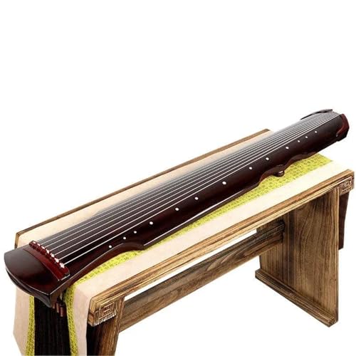 ROJDFCNBW ChinesischTraditionelle handgefertigte Guqin für A Handgemachtes 7-saitiges Anfänger-Guqin-Instrument Fuxi 123 cm Mehrfarbig mit Zubehör(Brown,B)