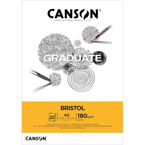NEU Graduate Bristol Block, DIN A5, 20 Blatt, 180 g/m²