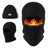 TAGVO Sturmhaube Winter für Herren Damen, Multifunktional Warme Beanie Mütze Skimaske, Leichte, Winddichte und Atmungsaktive Sturmhaube, Radfahren Motorrad Balaclava Gesichtshaube - Zwei Stile