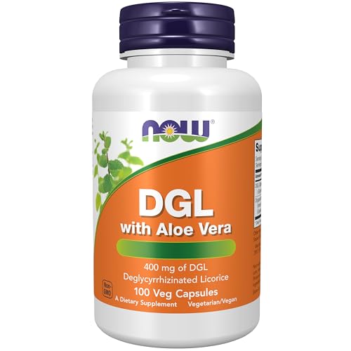 Now Foods, DGL with Aloe Vera (Süßholzwurzel), 100 vegane Kapseln, Laborgeprüft, Glutenfrei, Sojafrei, Vegetarisch