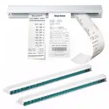 Prmape 2 Stück Bonhalter Gastronomie, Bonleiste 30 Cm, Bonschiene Bonleiste Gastronomie Bonhalter Notizleiste, Selbstklebend Aluminium Bestellhalter für Küche Hotel Bar Büro Bestellungen Ticket