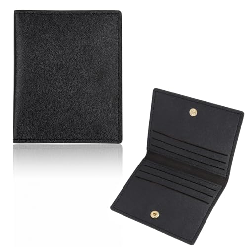 WKRTDY 1pcs Kartenetui mit RFID-Schutz für 8 Karten, EC Schutzhülle Slim Wallet Card Holder, Kartenhalter Geldbörse in Schwarz für Damen und Herren - Praktisch, stilvoll und sicher