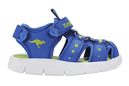 KangaROOS Jungen Unisex Kinder K-mini Sandale, Navy/Lime, 24 EU