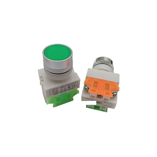 LAY7 (PBCY090) LAY37 11BN Red 10A 660V Momentary Push Button Switch 1NO 1NC(Green)