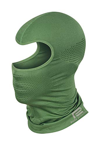 Prosske Sturmhaube Skimaske Thermo MESH Damen Herren Kinder Mädchen Jungen Skihaube Balaclava (Grün, M/L)