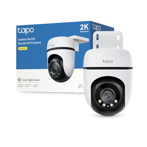 Tapo C51A 2K WLAN Überwachungskamera Außen, 360° Schwenk-/Neige, Vollfarbige Nachtsicht, Personenerkennung, Bewegungsverfolgung, Zwei-Wege-Audio, microSD-Karte bis zu 512 GB