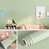 Livelynine Klebefolie Grün Matt Klebefolie Möbel Wand Hellgrün Klebefolien Kinder Küche Klebefolien Küchenfronten Möbelfolie Selbstklebend Grün für Tisch Schrank Tapete Kinderzimmer Mädchen 40CMx2M