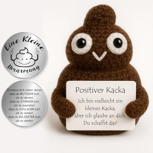 Tixlux Positiver Kartoffel, Kreative Strickwolle Kartoffel Puppe und Kleiner Pocket Hug Glücksbringer, Mutmacher Geschenk, Gute Besserung Geschenk, Glücksbringer Prüfung Geschenk