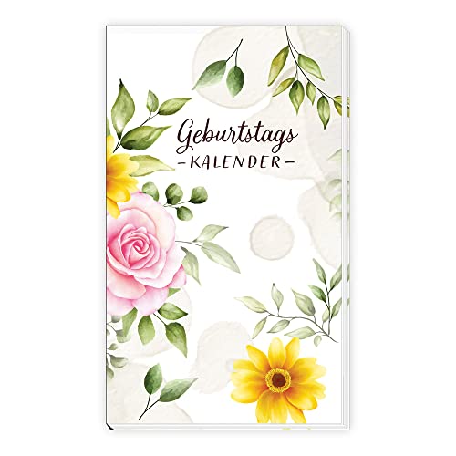 TRÖTSCH - Taschenkalender Geburtstagskalender Blumen | Jahresunabhängiges Geburtstagskalenderbuch | Eintragebuch Geburtstagsplaner | Immerwährend: ... Eintragebuch Geburtstagsplaner