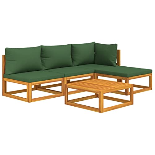 Gecheer 5-TLG. Lounge Möbel Outdoor Holz, Sitzgruppe Garten Holz, Hartensofa Holz, Gartenlounge Set Holz, Kissen