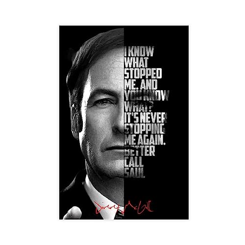 TV-Serie Better Call Saul Jimmy McGill Leinwandposter Schlafzimmer Dekor Sport Landschaft Büro Zimmer Dekor Geschenk Unrahmen-Stil 40 x 60 cm