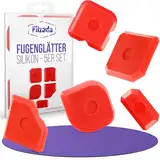 Filzada® Silikon Abzieher Fugen - 5er Set - Fugenglätter Silikon - Profi Silikon Fugenglätter - Silikonfugen Abzieher - Fugenspachtel - Silikonspachtel - Silikonabzieher/Fugenabzieher 5 pcs