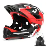 Lixada Kinderhelm, Kinder Fahrradhelm, Integrierter Helm mit Abnehmbarem Kinnschutz Kindersport Schutzhelm zum Radfahren Skateboarden Rollschuhlaufen