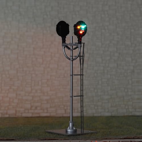 Modell Signalleuchte, HO Gauge Farbiges Lichtsignal - Modelleisenbahn Zubehör, Miniatur Diorama Lebensechte Fernzug Licht Signalmodell