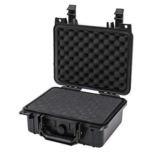 HMF ODK100 Outdoor-Fotokoffer, Transportkoffer mit Rasterschaumstoff | 27 x 24,5 x 13 cm