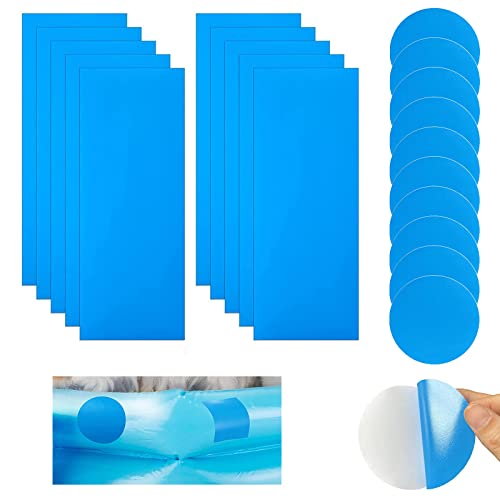 BOOSHMall Selbstklebende Reparaturflicken Pool, 20 Stück PVC Pool Reparaturset für Schwimmbecken, Selbstklebend Unterwasser, Reparatur-Pool-Flicken für Wasserbett Schwimmbäder Aufblasbares Boot