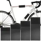 YIWONFU Rahmenschutz Fahrradträger 4er Set, Carbon Fahrrad Rahmenschutz mit Klettverschluss, Fahrrad Transportschutz für Mountainbikes, E-Bikes, Rennräder, Reiseräder (S+M+L+XL)