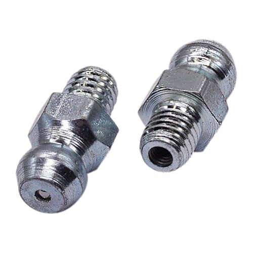 SKIR'CO (20 Stück) Fettnippel M5, verzinkt gerader Fettnippel, DIN 71412 A, Hydraulik konisch Schmiernippel, Schmiernippel Fitting