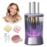 IUHFSIFS Neu Upgrade Pinselreiniger Make Up【9000RPM Ultra-Power Motor 4.0】【Für Perfekte Reinigung Make-Up-Pinsel】Elektrisch Make Up Brush Cleaner, Dunkles Nachtviolett