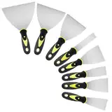 8 Stücke Spachtel Set, Flächenspachtel Trockenbau Werkzeug, Edelstahl Malerspachtel mit Kunststoffgriff, Putty Messer Spachtel, Schaber Palettenmesser Kratzer(1/1.5/2/2.5/3/4/5/6 Zoll;)