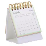 NUOBESTY 2025 Tischkalender Geschäftsplaner Ewiger Kalender Tischkalender Retro Tischkalender Mini Monatskalender Tagesplaner Winziger Papierkalender