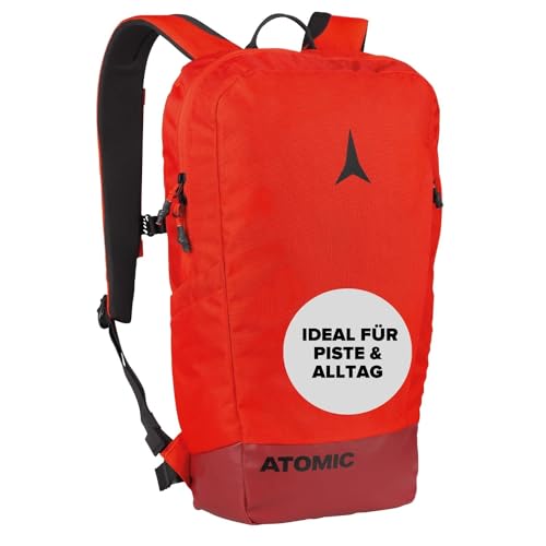 Salomon ATOMIC PISTE PACK - Rot - Tagesrucksack - Mit EVA-Rückenpanel für Tragegefühl & Aufprallschutz - Rucksäcke für das ganze Jahr - Ski-Rucksack im ATOMIC Style