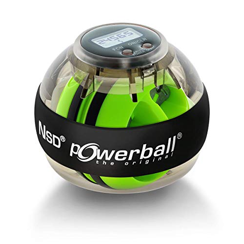 Powerball Autostart Max, gyroskopischer Handtrainer inkl. Aufziehmechanik und Drehzahlmesser, transparent-grau, das Original von Kernpower