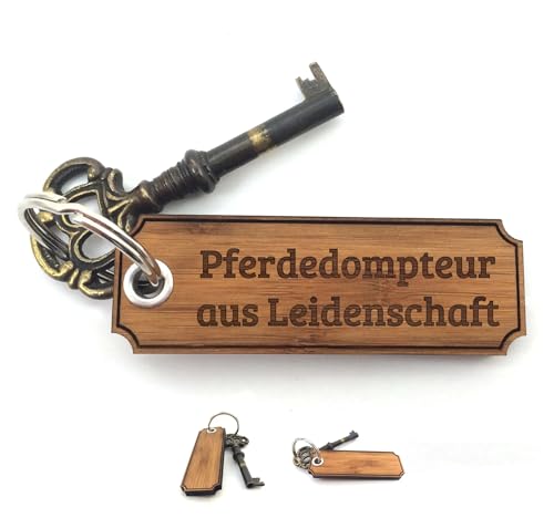 Mr. & Mrs. Panda Schlüsselanhänger Pferdedompteur - Geschenk, Abschluss, Ausbildung, Berufsschule, Schlüsselanhänger aus Holz, Holzschlüsselanhänger,