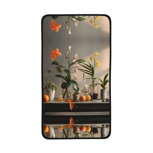 WBQLSL Florid bedrucktes Reisehandtuch (40,6 x 71,1 cm) – geeignet für Fitness, Yoga, Outdoor-Sport, Camping und Schwimmen