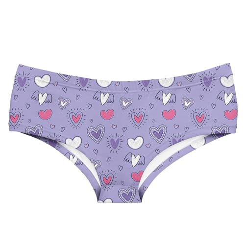 Damen Sexy Unterwäsche Reizwäsche nahtlos, atmungsaktiv, niedrige Taille, sexy Slips (Stil) Unterwäsche Mit Deckel (Purple, XXL)