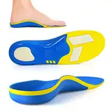 Orthopädische Einlegesohlen Gel Schuheinlagen für Plattfüße, Plantarfasziitis, Fußschmerz, Fersensporn - Einlegesohlen Arbeitsschuhe Einlegesohlen Sport Für Damen & Herren- L blau
