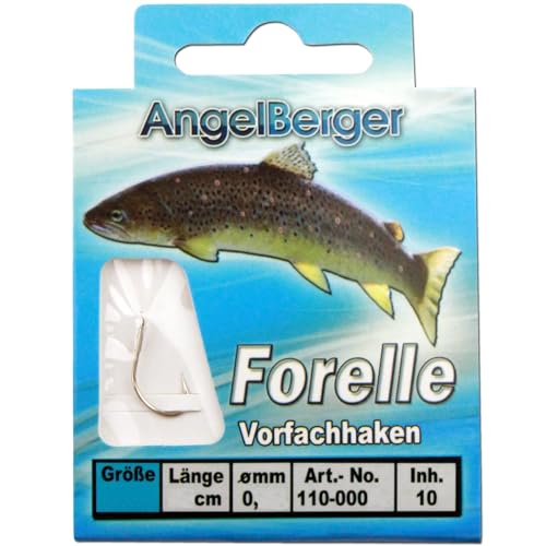 Angel Berger Vorfachhaken gebundene Haken (Forelle/Sbirolino, Gr.6 0.26mm)