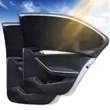 2 Stück Sonnenschutz Auto Baby mit UV Schutz,Sonnenschutz Auto Kinder,Auto Sonnenschutz Baby,Reduziert wärme und uv-Strahlung,100 x 50cm mit 8 saugnapf,Universal passend für die meisten 99% Autos