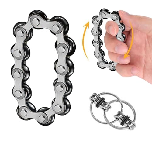 RHQFDM 2 Stück Stressabbau Spielzeug Stressabbaukette Spielzeug Unendlicher Flip Chain Flippy Chain Game Set Zum Abbau von Spannungen und Stress,für Kinder mit ADHS