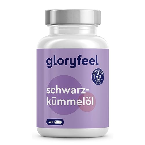 Schwarzkümmelöl - 420 Kapseln - 1000mg pro Tagesdosis - Ägyptisch, naturbelassen und kaltgepresst - 80% essentielle Fettsäuren + Vitamin E - Laborgeprüft ohne Zusätze in Deutschland hergestellt