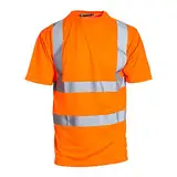 BlackrockWarnschutz T-Shirt Sichtbarkeit Arbeitsshirt, Reflektierend, Eisenbahnindustrie Orange hohe Sichtbarkeit Arbeit Top, für Männer Frauen, Arbeit Utility & Sicherheit PPE, EN20471 Klasse 2