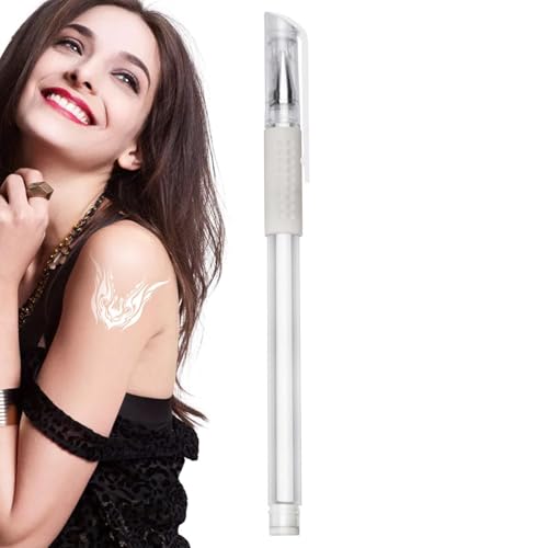 Lunaobrik Pen Pen – Hilfsmittel für Körperkunst, Markerstift aus Leder, weißer Schreibarm, Zeichenstift, waschbarer Marker für Augenbrauen und Haut,