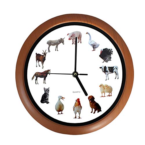 Wanduhr Bauernhof mit Tierstimmen: Wanduhr Bauernhof, toll für jedes Kinderzimmer
