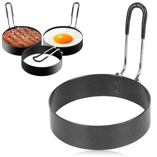 Egg Ring, 4 Stück Edelstahl Pancake Form, Spiegeleiform Edelstahl Ei Ring, 7,6 cm Rund Spiegeleiformen Antihaft, Pancake Form, zum Spiegelei, Pfannkuchen, Omeletts