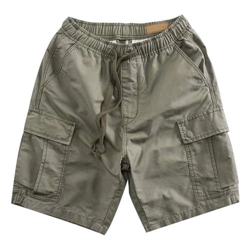 SRZYMJ Kurze Turnhose Herren Khaki Shorts Herren Caprihose Herren Leinen Herren Cargo Shorts Jeans Cargohose Herren Sporthose Herren Lang 3/4 Jogginghose Herren Grey Leinenhose Herren Lang Blau 3XL