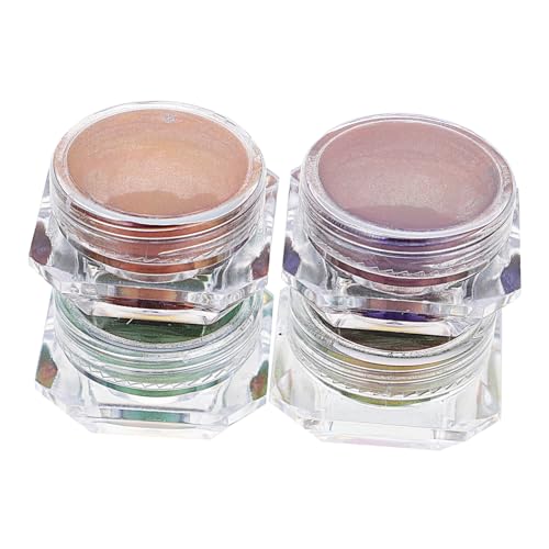 NUOBESTY 4 Stück Puder mit optischem Farbwechsel farbwechselndes Pigment Glitzer-Make-up Harz Epoxid Epoxidharz feste Pigmente Handarbeitspigment Wagen Kosmetik Natürlich ohne Substrat