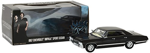 Greenlight 84032 Modellauto aus der TV-Serie „Supernatural“ 1967er Chevrolet Impala Sport Sedan (Maßstab 1:24), Schwarz