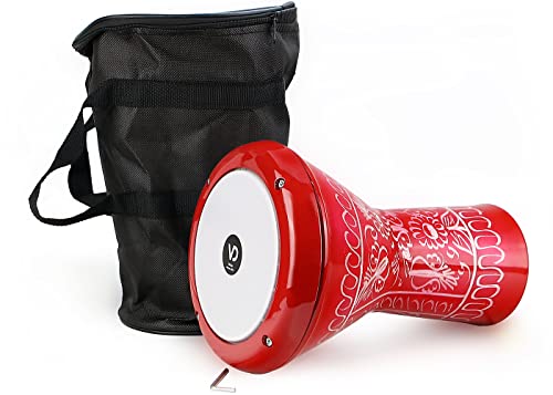 Orientalische Kinder Darbuka Trommel Percussion Aluguß Hand Graviert/Erz.-Rot