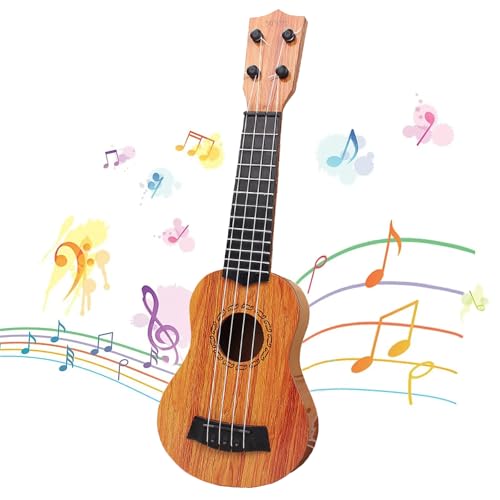 Kindergitarre, 38cm Mini Gitarre, Ukulele Kinder, Gitarre für Kinder mit 4 Verstellbaren Seiten, Ukulele Gitarre Spielzeug für Kleinkinder, Anfänger, Jungen, Mädchen, Spielzeug Gitarre