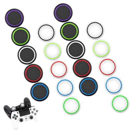 YANINEE 20Pcs 10 Farben PS4 PS5 Controller Zubehör Grip Schutzabdeckung