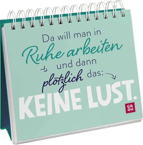 Da will man in Ruhe arbeiten und dann plötzlich das: keine Lust.: Witziger Tischaufsteller mit frechen Sprüchen fürs Büro. Das perfekte Geschenk für Kollegen! (Geschenke für Kolleg*innen)