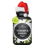 Vitamin B Komplex - 180 vegane Kapseln - 500µg Vitamin B12 - alle 8 B-Vitamine (B1, B2, B3, B5, B6, B7, B9, B12) - Mit bio-aktiven Vitamin B-Formen -laborgeprüft, in Deutschland produziert