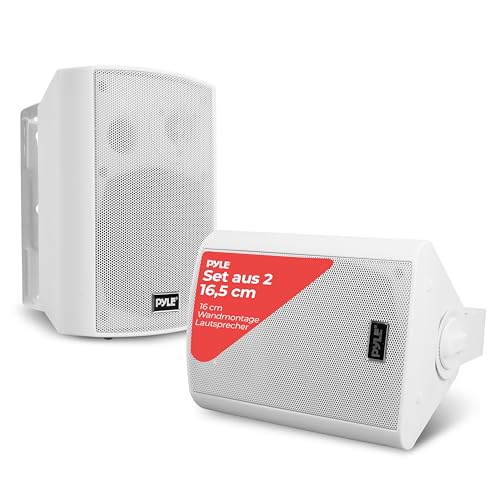 Pyle Wasserdichte Box Outdoor & Indoor Lautsprecher – Outdoor Lautsprecher Bluetooth für den Garten Musikboxen, Pool Aussenlautsprecher Wasserfest, Theater, Wandmontage & Terrasse Lautsprecher 300Watt