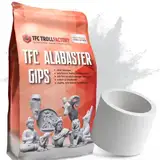 TFC Alabaster Gips, naturweiß, 5 kg I Gießmasse für Silikonformen, zum Bemalen und Modellieren, Handabdruck, Babybauch I sehr fein